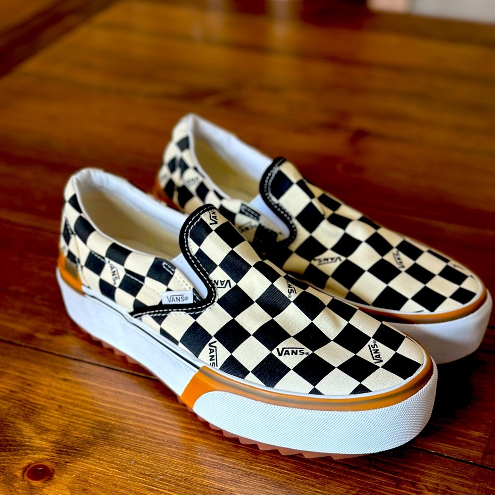 Vans Stacked Checkered Platform RARE!